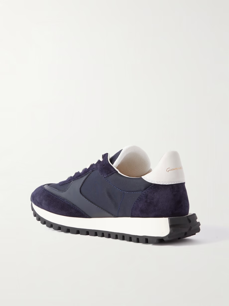 Gravel suede, leather and shell sneakers Gravel suede, leather and shell sneakers