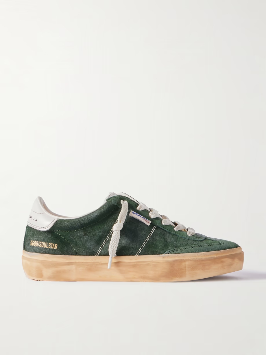 Soul-Star leather-trimmed suede sneakers Soul-Star leather-trimmed suede sneakers