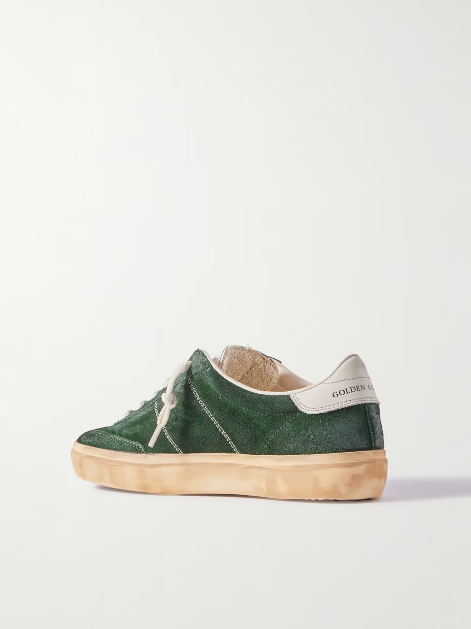 Soul-Star leather-trimmed suede sneakers Soul-Star leather-trimmed suede sneakers