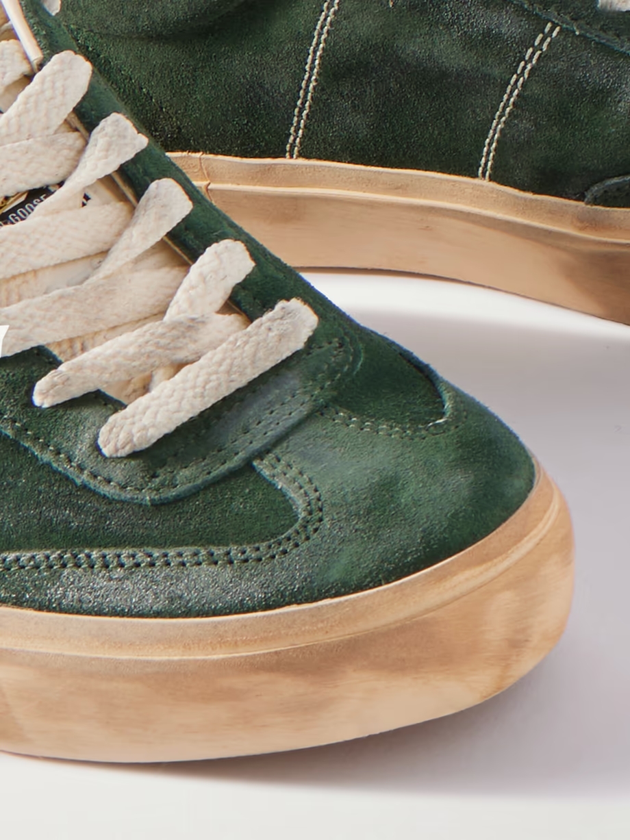 Soul-Star leather-trimmed suede sneakers Soul-Star leather-trimmed suede sneakers