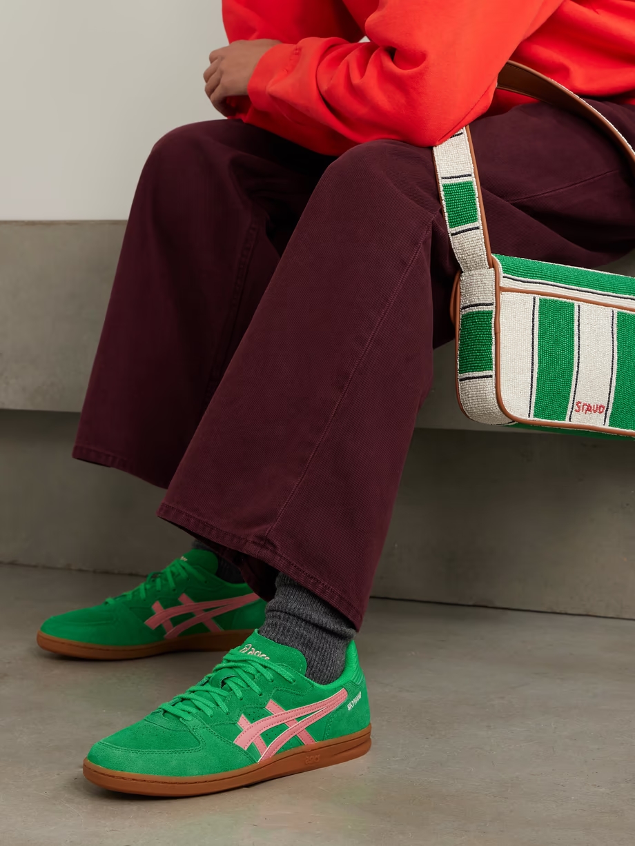 Skyhand OG leather-trimmed suede sneakers Skyhand OG leather-trimmed suede sneakers