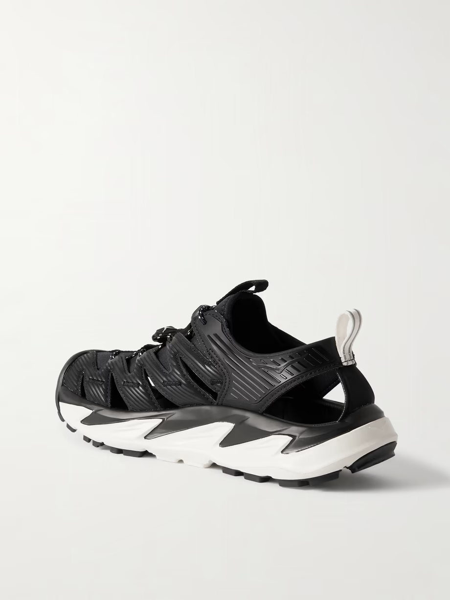Hopara cutout rubber-trimmed mesh sandals Hopara cutout rubber-trimmed mesh sandals