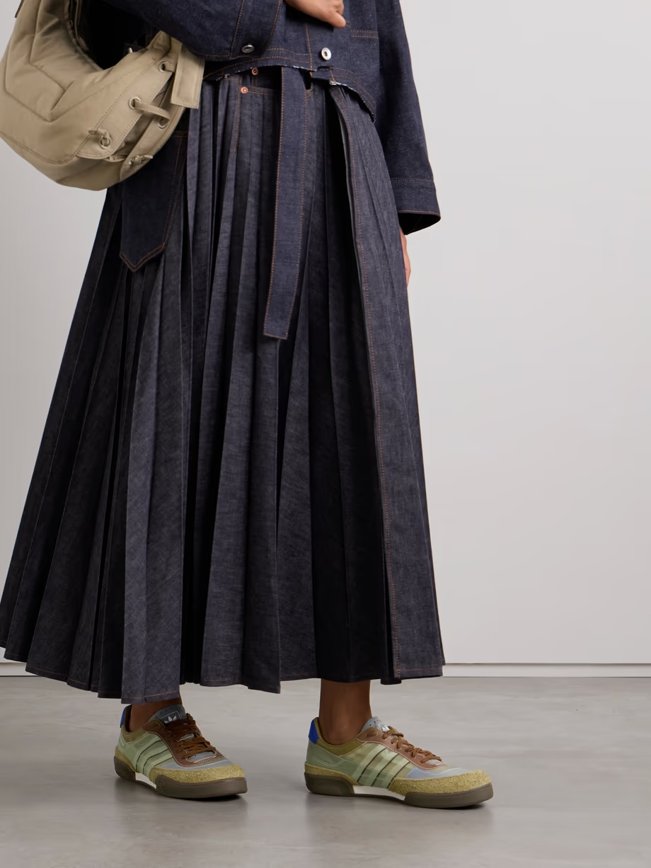+ Craig Green Squash Polta AKH printed mesh, suede and leather sneakers + Craig Green Squash Polta AKH printed mesh, suede and leather sneakers