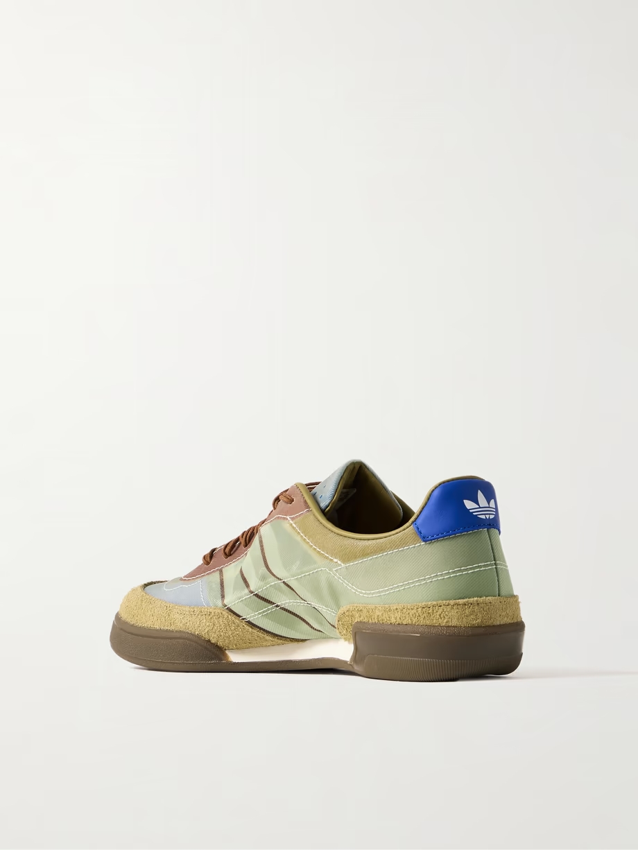 + Craig Green Squash Polta AKH printed mesh, suede and leather sneakers + Craig Green Squash Polta AKH printed mesh, suede and leather sneakers