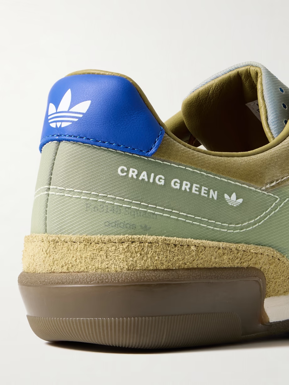 + Craig Green Squash Polta AKH printed mesh, suede and leather sneakers + Craig Green Squash Polta AKH printed mesh, suede and leather sneakers