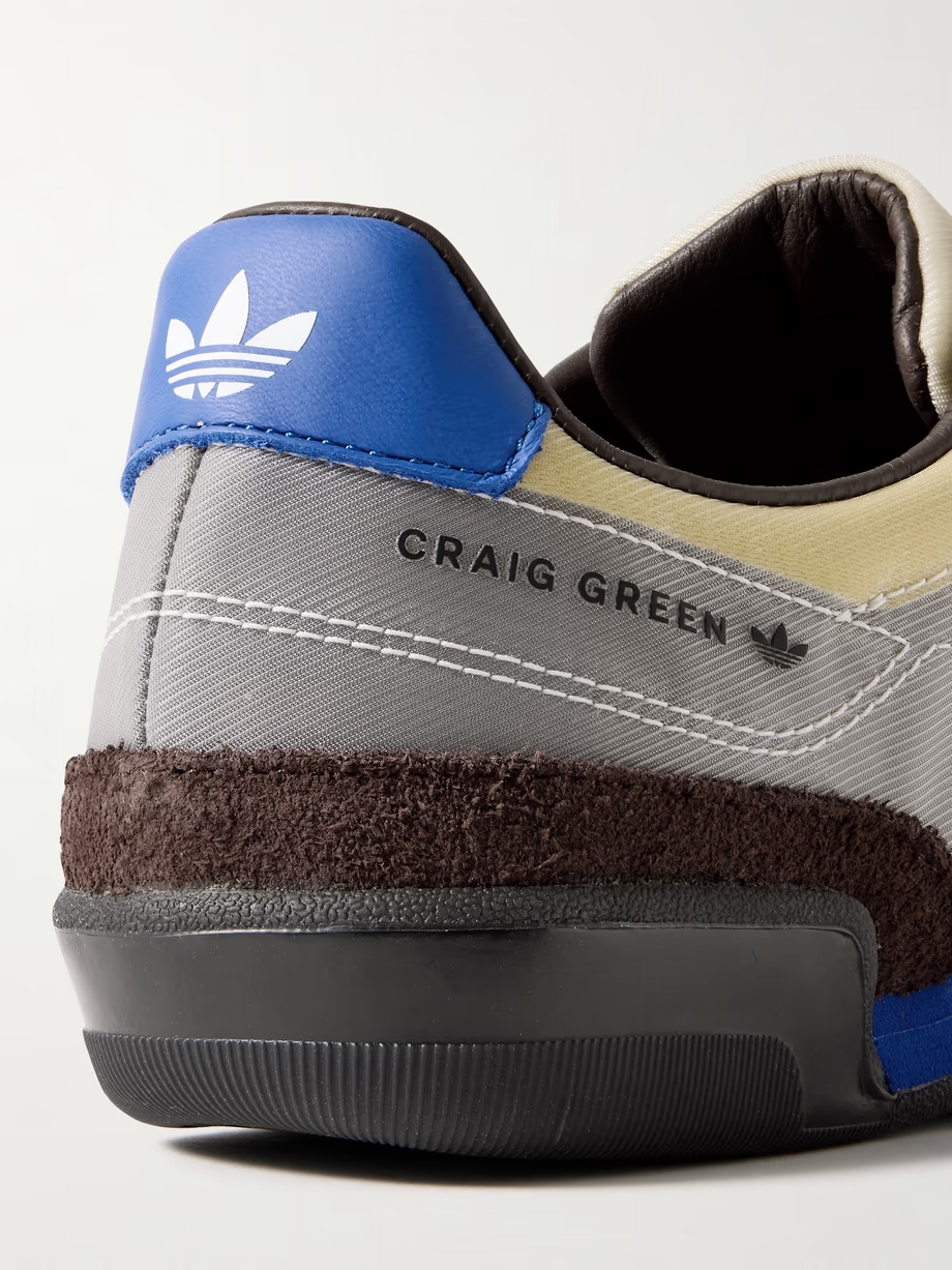 + Craig Green Squash Polta AKH printed mesh, suede and leather sneakers + Craig Green Squash Polta AKH printed mesh, suede and leather sneakers