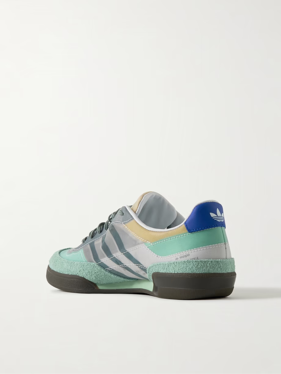 + Craig Green Squash Polta AKH printed mesh, suede and leather sneakers + Craig Green Squash Polta AKH printed mesh, suede and leather sneakers