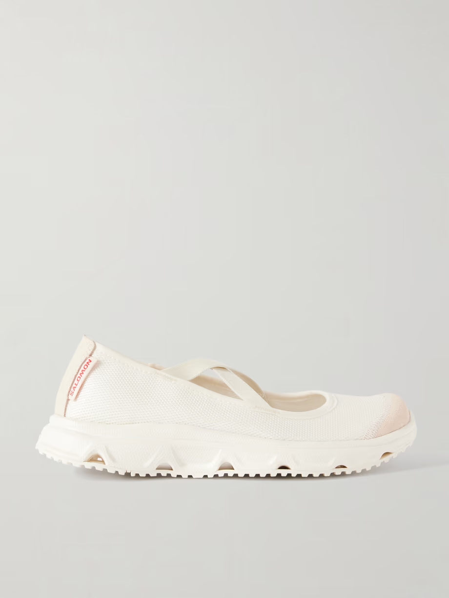 + Sandy Liang RX MJ suede-trimmed mesh sandals + Sandy Liang RX MJ suede-trimmed mesh sandals