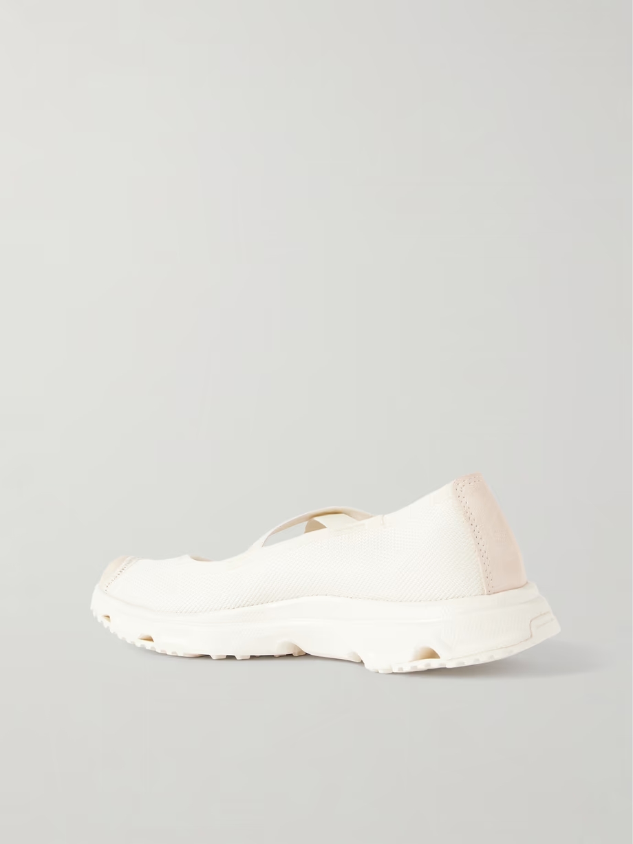+ Sandy Liang RX MJ suede-trimmed mesh sandals + Sandy Liang RX MJ suede-trimmed mesh sandals