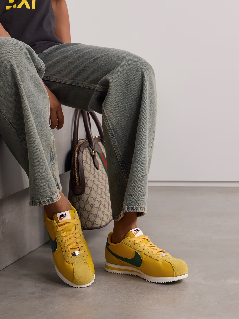Cortez leather and suede-trimmed shell sneakers Cortez leather and suede-trimmed shell sneakers