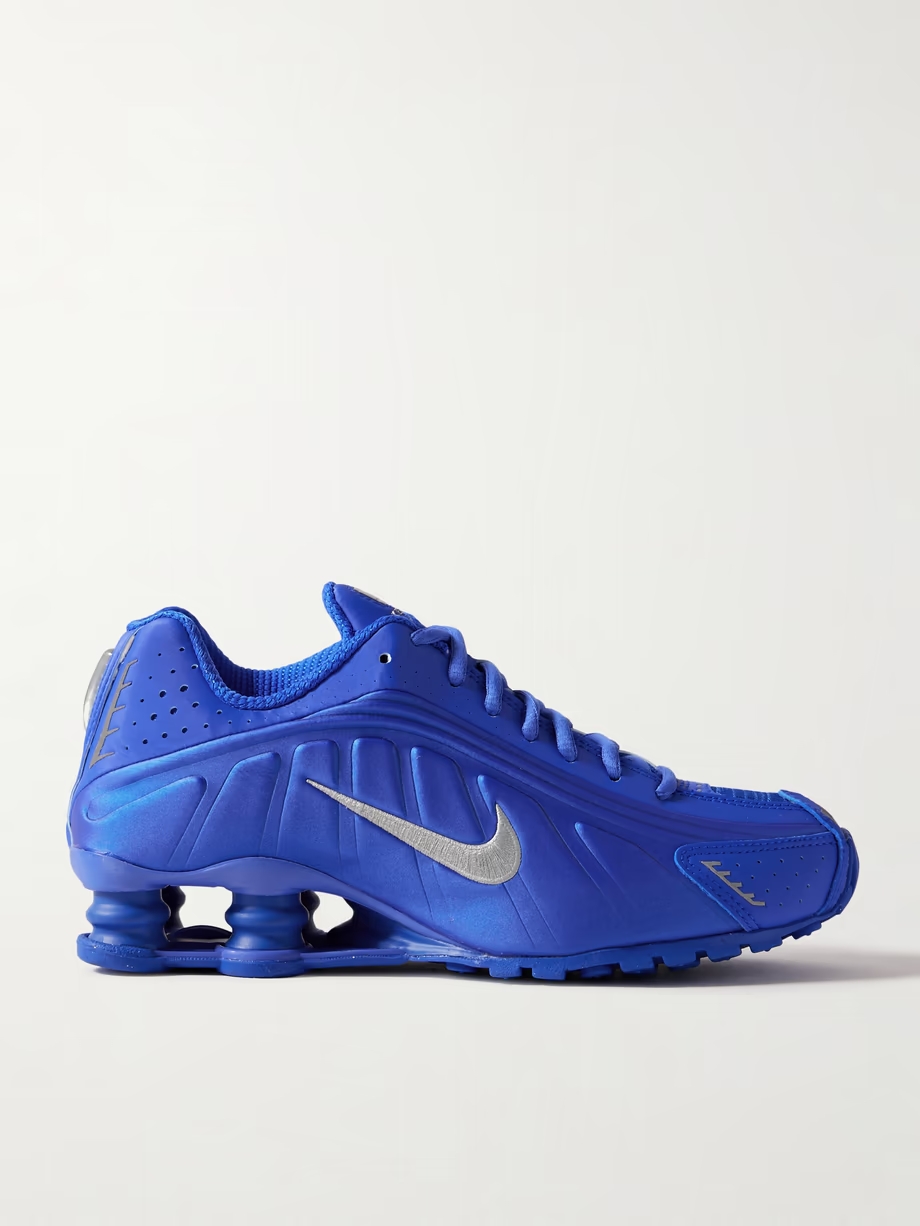 Shox R4 satin and mesh sneakers Shox R4 satin and mesh sneakers
