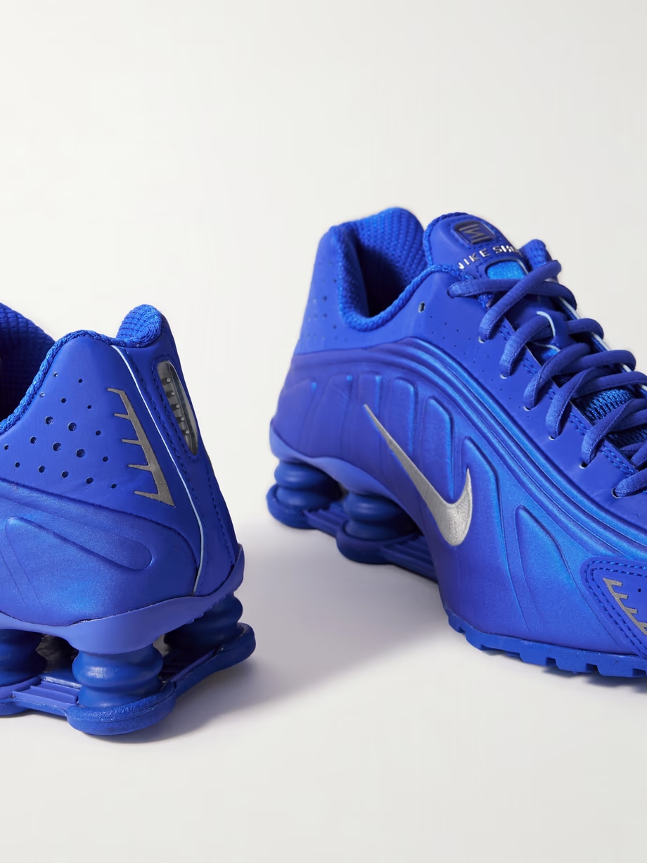 Shox R4 satin and mesh sneakers Shox R4 satin and mesh sneakers