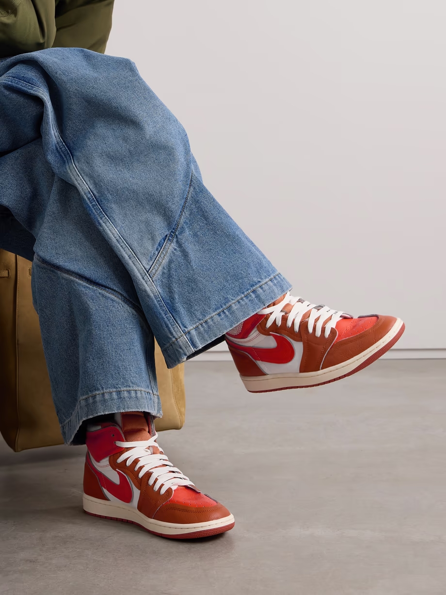 Air Jordan 1 High leather and twill sneakers Air Jordan 1 High leather and twill sneakers