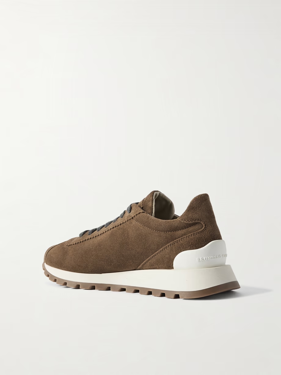 Bead-embellished suede sneakers Bead-embellished suede sneakers