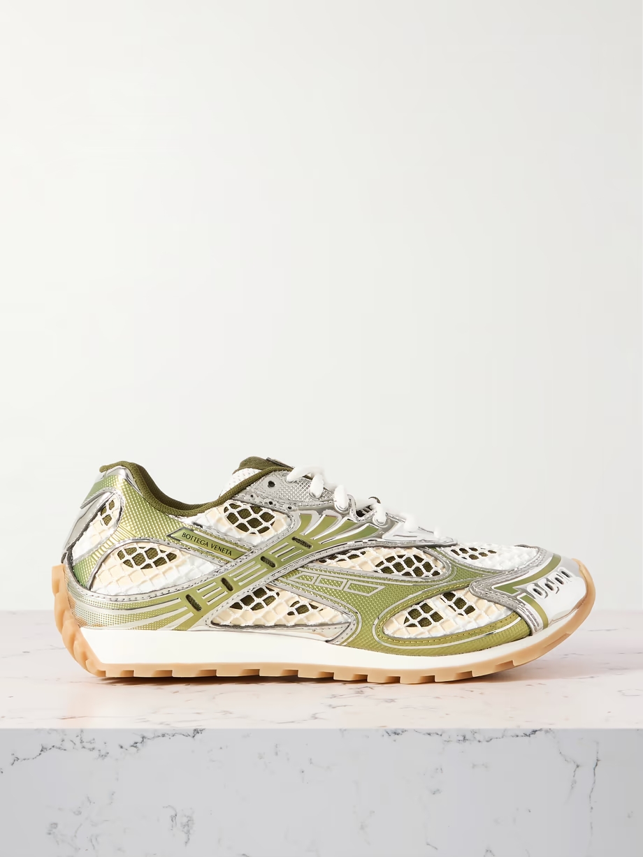 Orbit metallic rubber, mesh and fishnet sneakers Orbit metallic rubber, mesh and fishnet sneakers