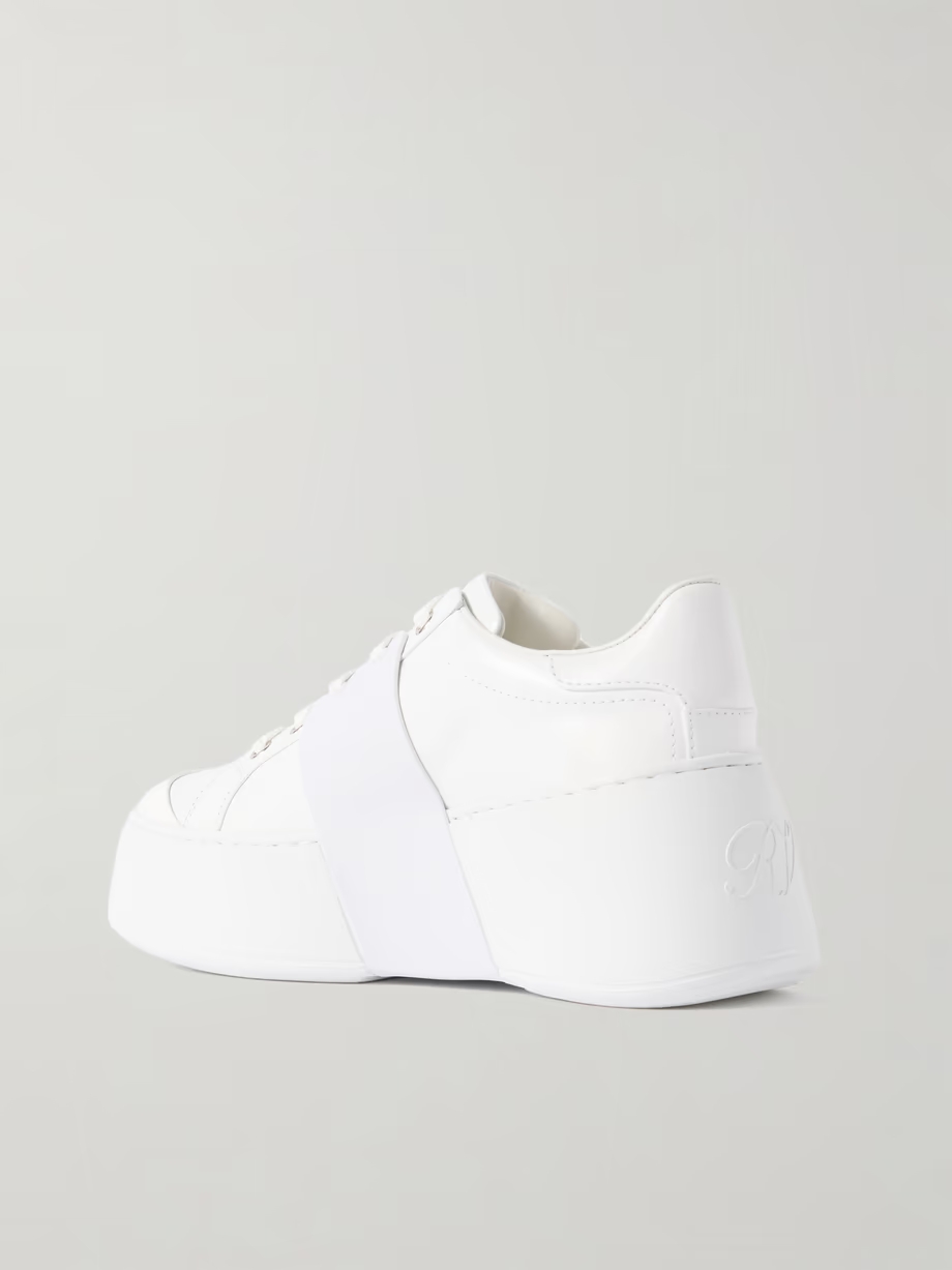 Viv Skate High crystal-embellished rubber-trimmed leather sneakers Viv Skate High crystal-embellished rubber-trimmed leather sneakers