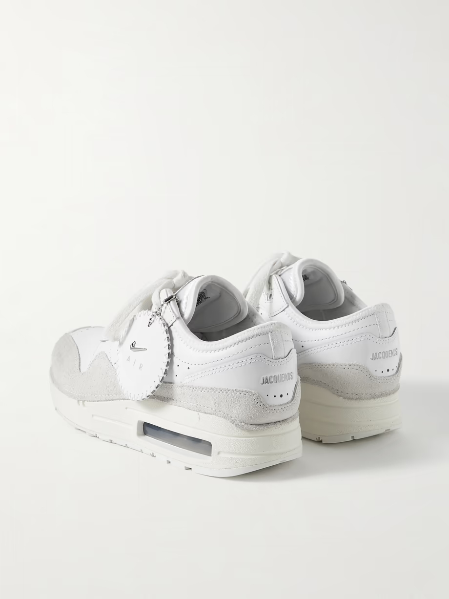 + Jacquemus Air Max 1 SP suede-trimmed perforated leather sneakers + Jacquemus Air Max 1 SP suede-trimmed perforated leather sneakers