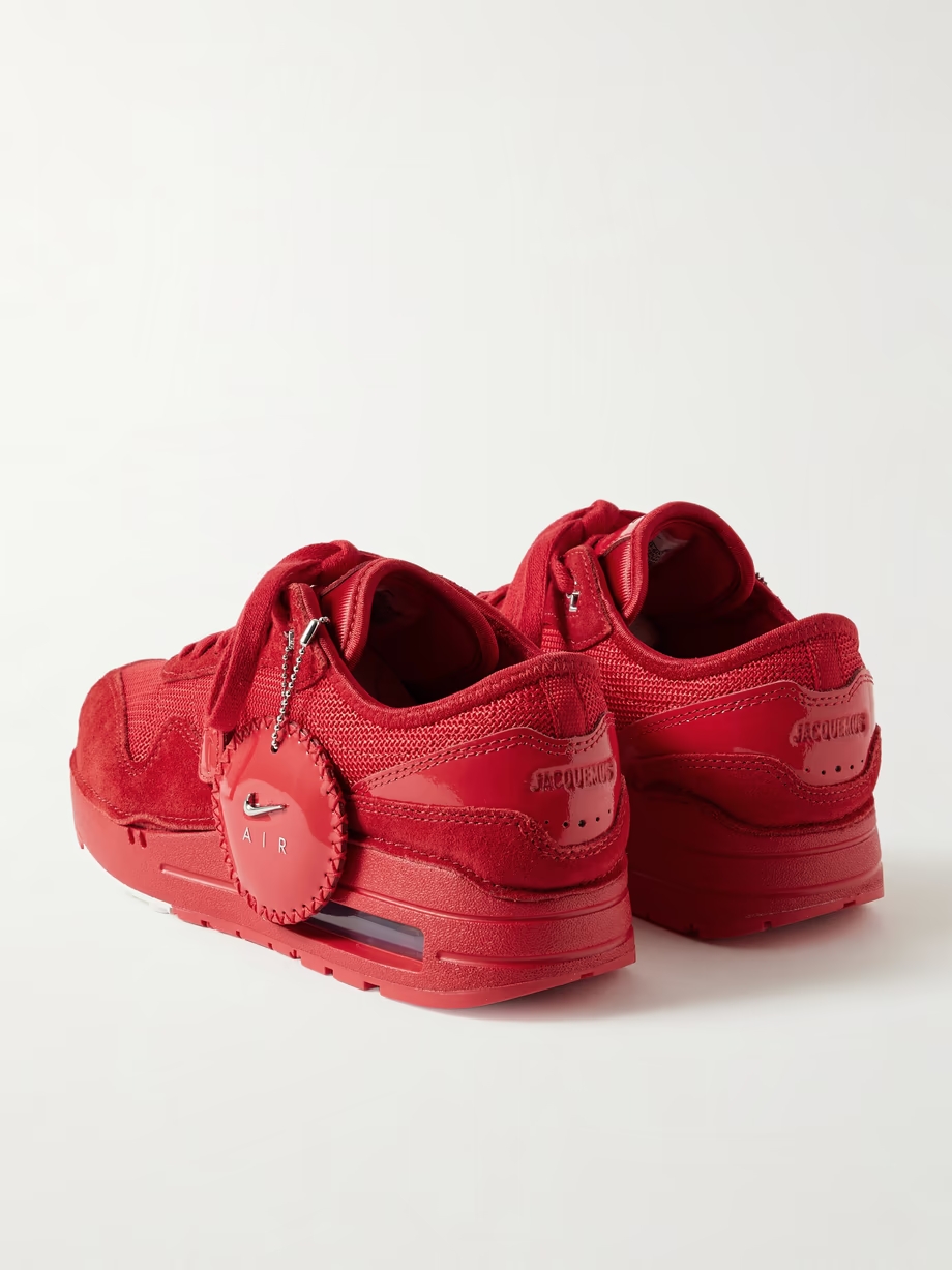 + Jacquemus Air Max 1 SP glossed-leather and suede-trimmed mesh sneakers + Jacquemus Air Max 1 SP glossed-leather and suede-trimmed mesh sneakers