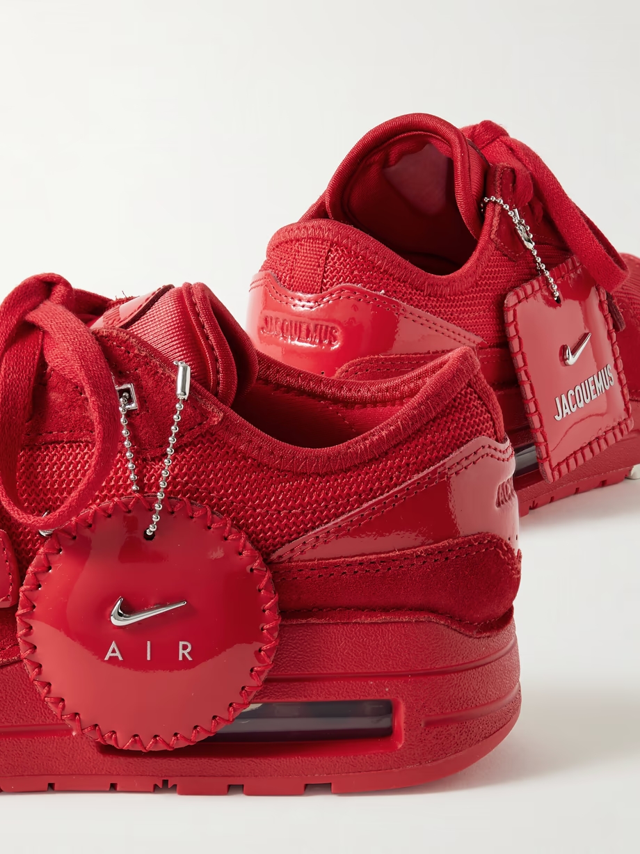 + Jacquemus Air Max 1 SP glossed-leather and suede-trimmed mesh sneakers + Jacquemus Air Max 1 SP glossed-leather and suede-trimmed mesh sneakers