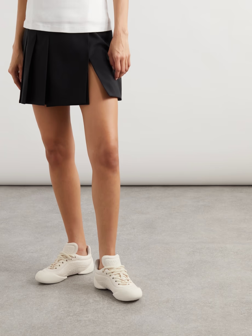 Textured-leather sneakers Textured-leather sneakers