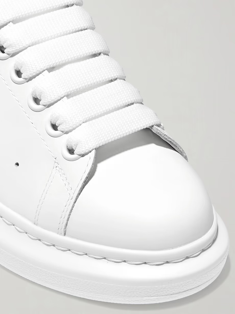 Leather exaggerated-sole sneakers Leather exaggerated-sole sneakers