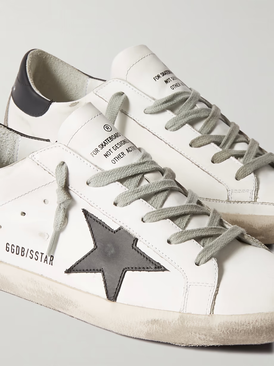 Superstar distressed leather sneakers Superstar distressed leather sneakers