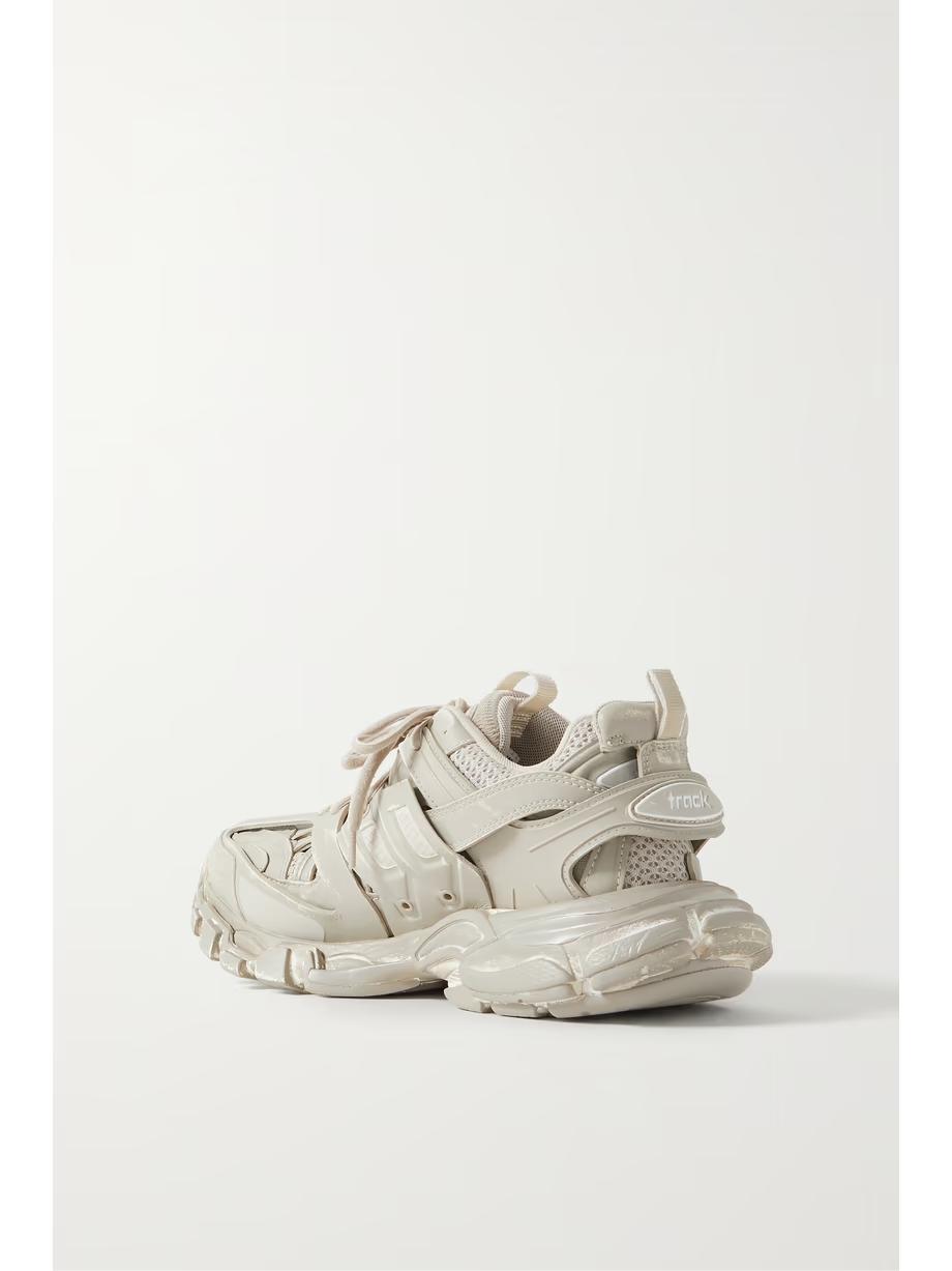 Track logo-detailed mesh and rubber sneakers Track logo-detailed mesh and rubber sneakers