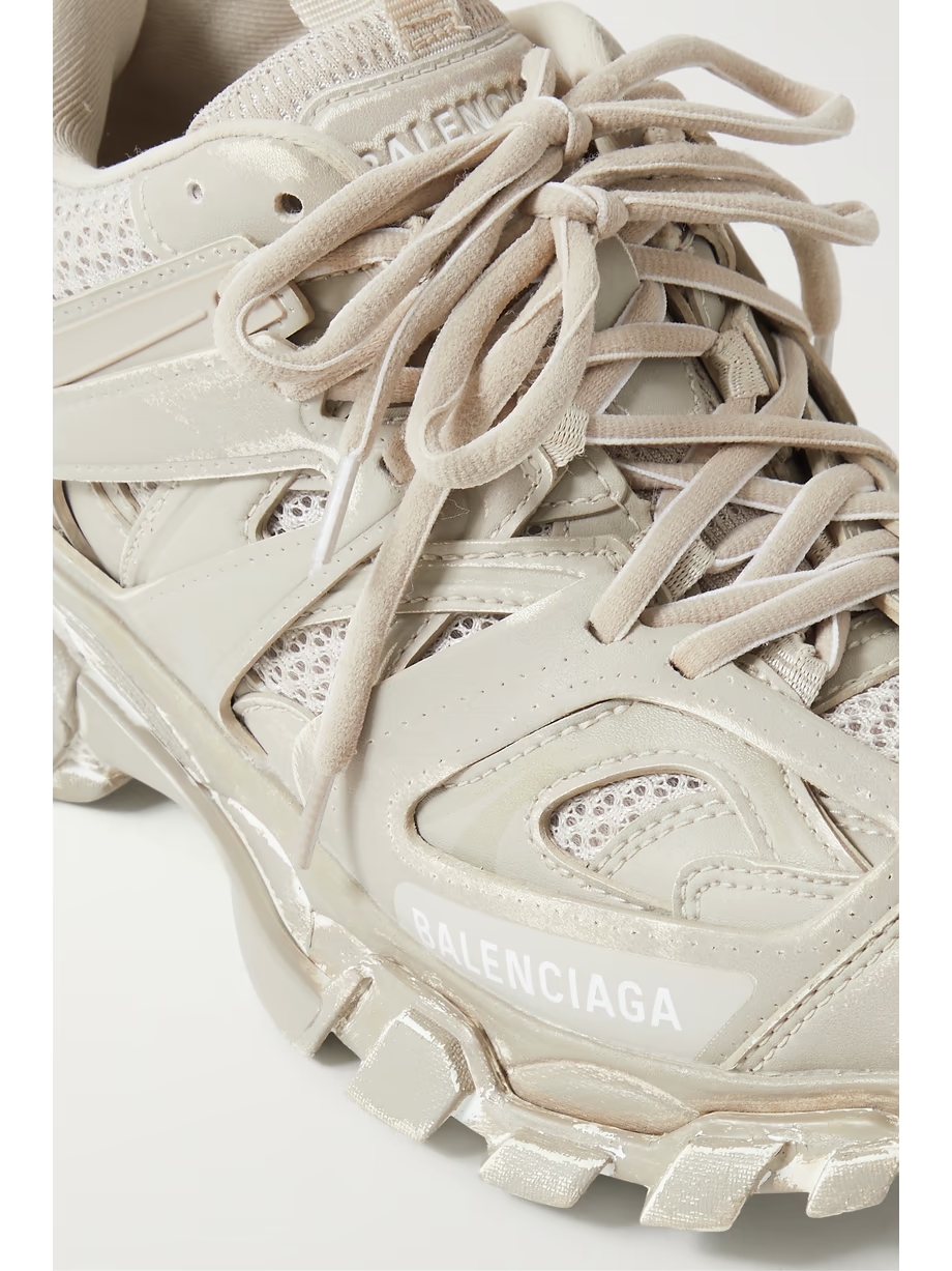 Track logo-detailed mesh and rubber sneakers Track logo-detailed mesh and rubber sneakers