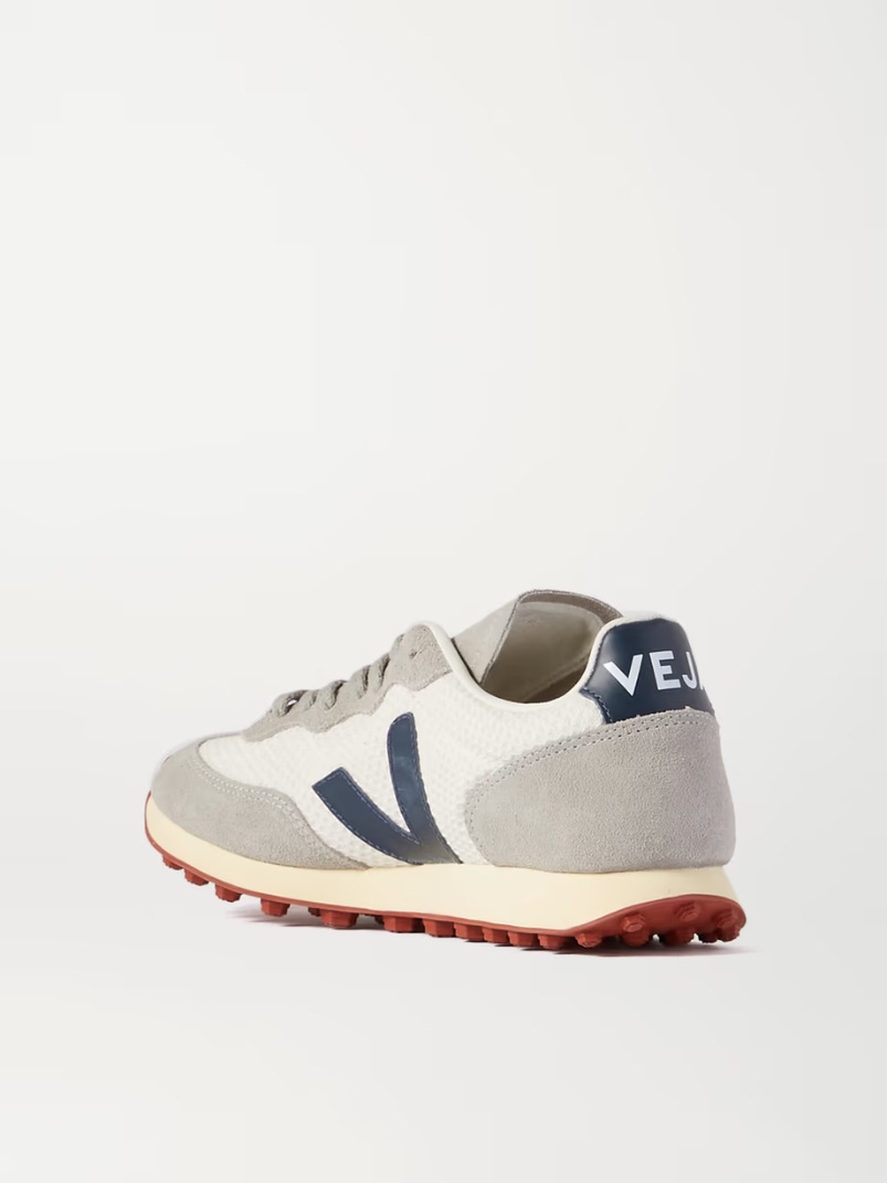 + NET SUSTAIN Rio Branco leather-trimmed suede and mesh sneakers + NET SUSTAIN Rio Branco leather-trimmed suede and mesh sneakers