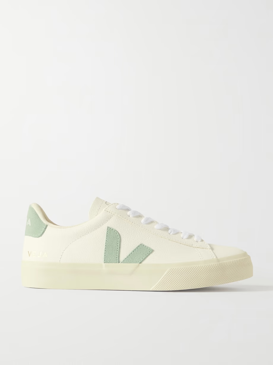 + NET SUSTAIN Campo suede-trimmed leather sneakers + NET SUSTAIN Campo suede-trimmed leather sneakers