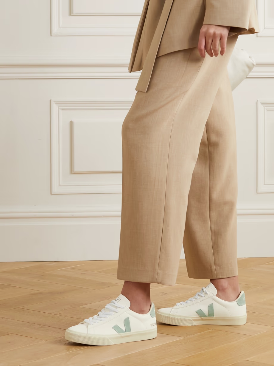 + NET SUSTAIN Campo suede-trimmed leather sneakers + NET SUSTAIN Campo suede-trimmed leather sneakers