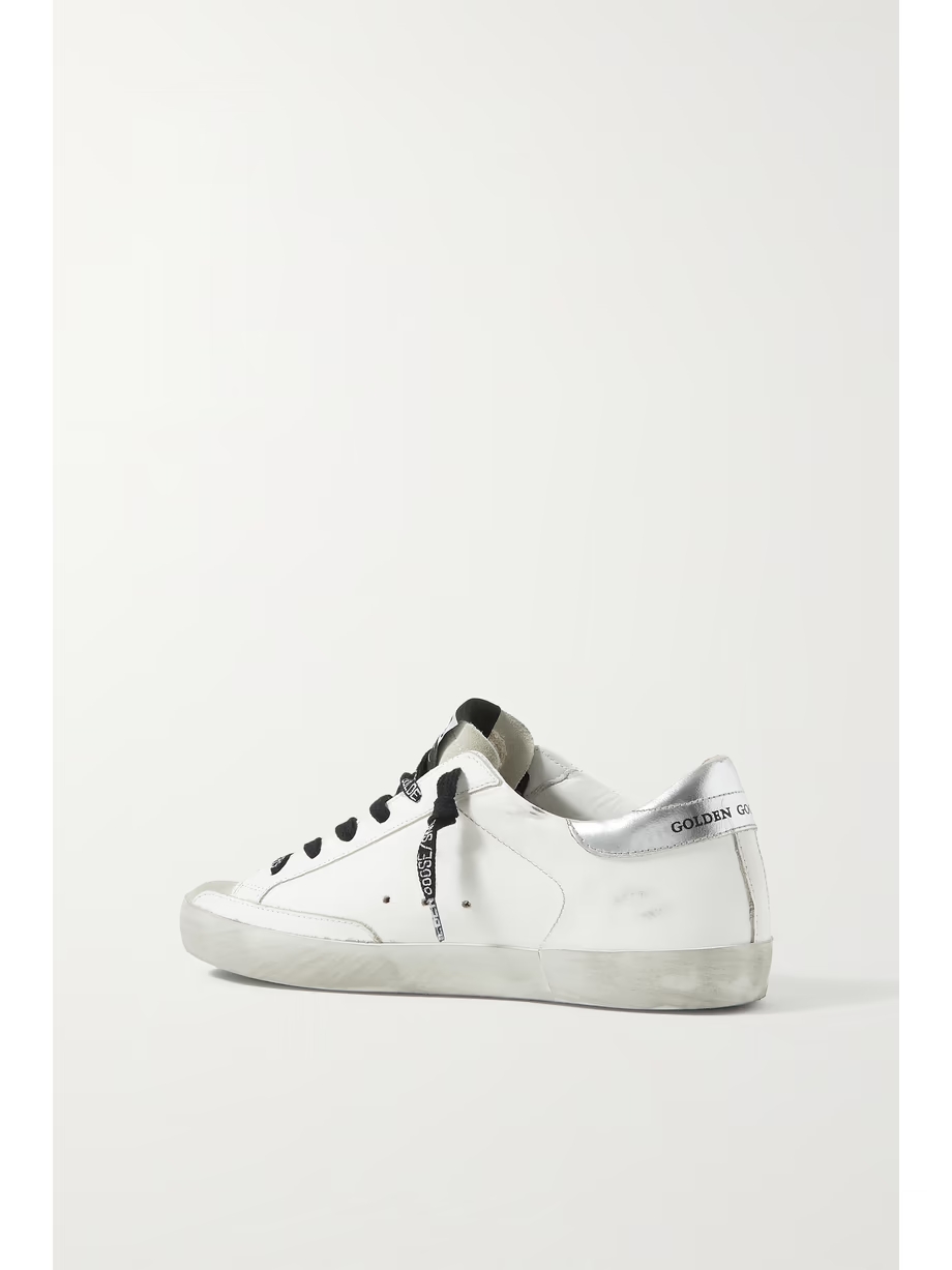 Superstar distressed leather and suede sneakers Superstar distressed leather and suede sneakers