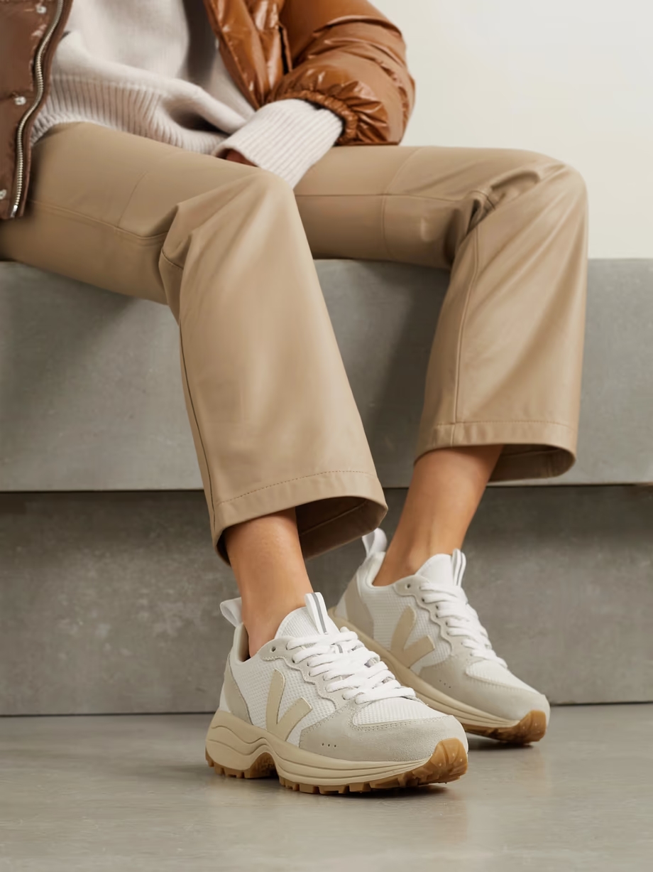 Venturi suede and leather-trimmed Alveomesh sneakers Venturi suede and leather-trimmed Alveomesh sneakers