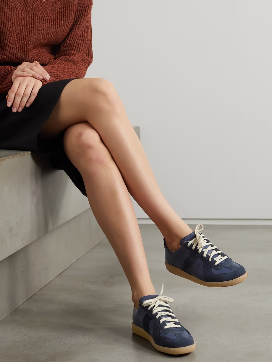 Replica leather and suede sneakers Replica leather and suede sneakers