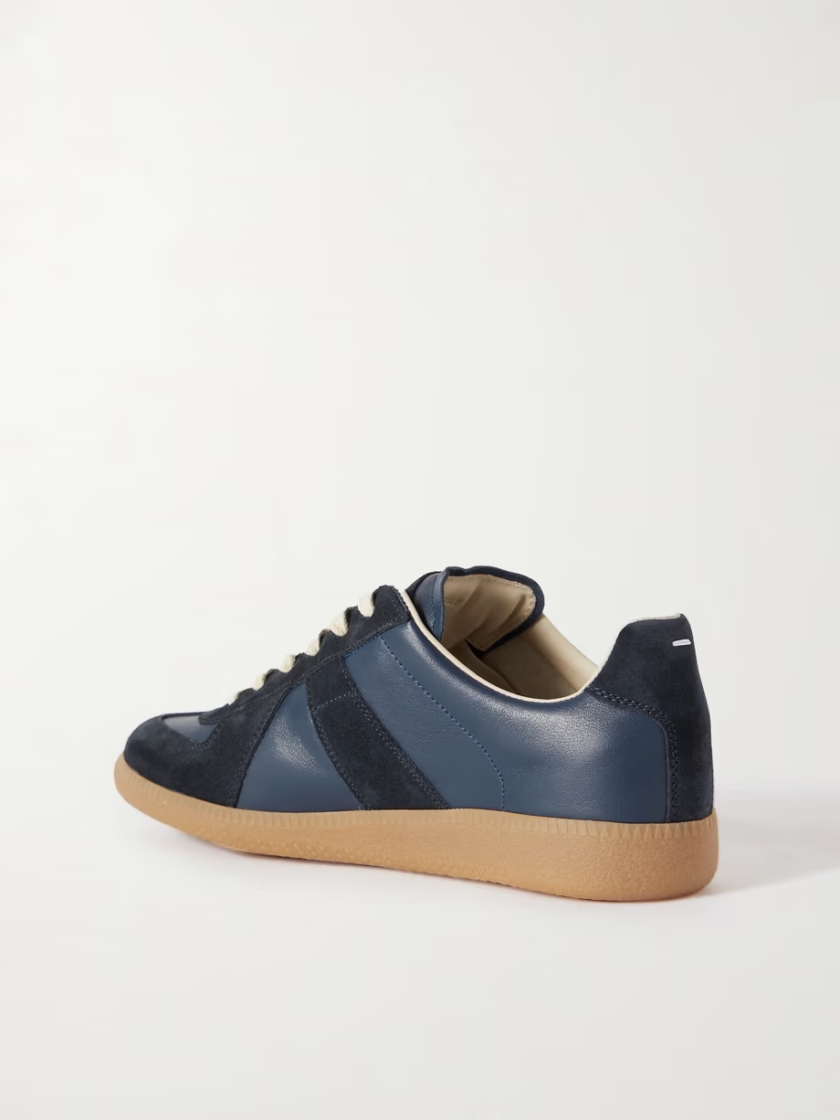 Replica leather and suede sneakers Replica leather and suede sneakers