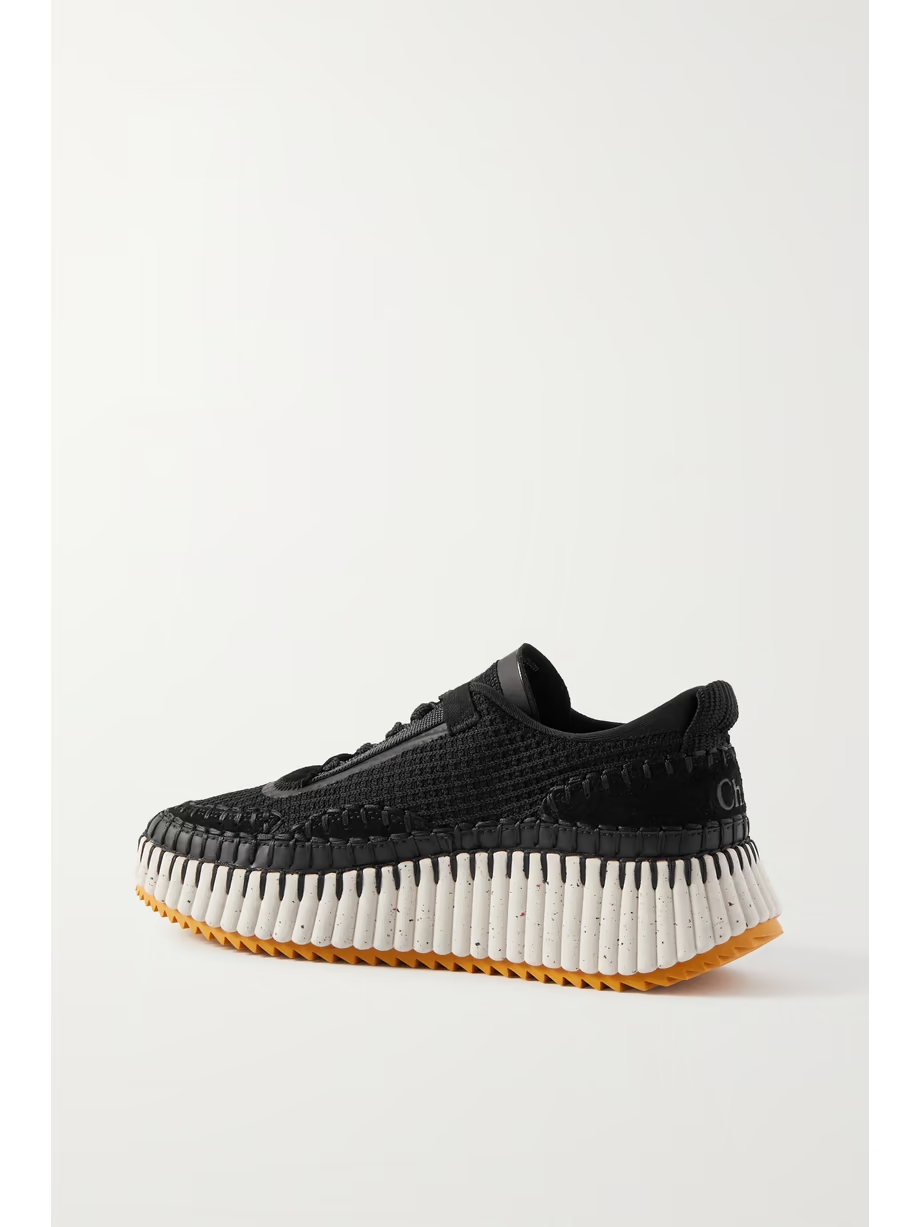 Nama embroidered suede and recycled-mesh sneakers Nama embroidered suede and recycled-mesh sneakers