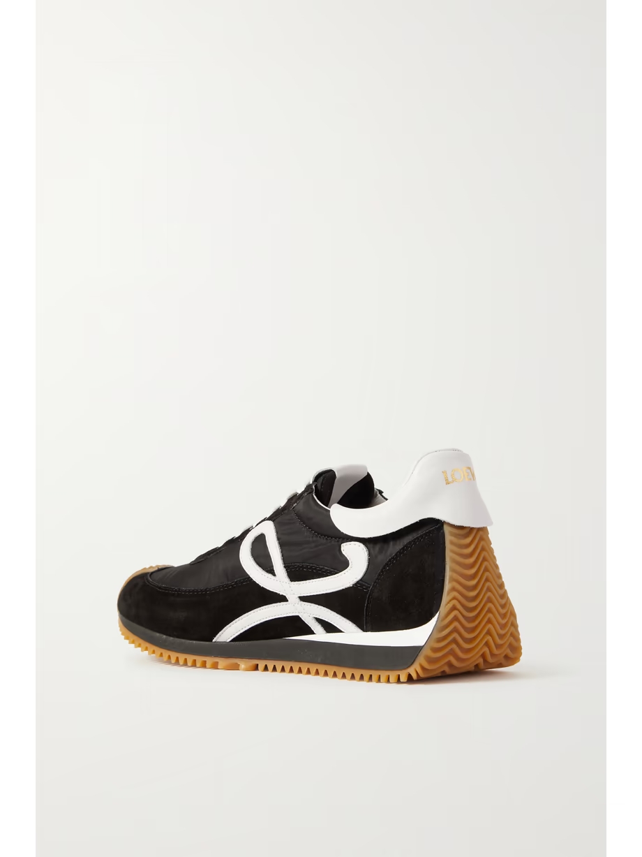 Flow logo-appliquéd leather and shell sneakers Flow logo-appliquéd leather and shell sneakers