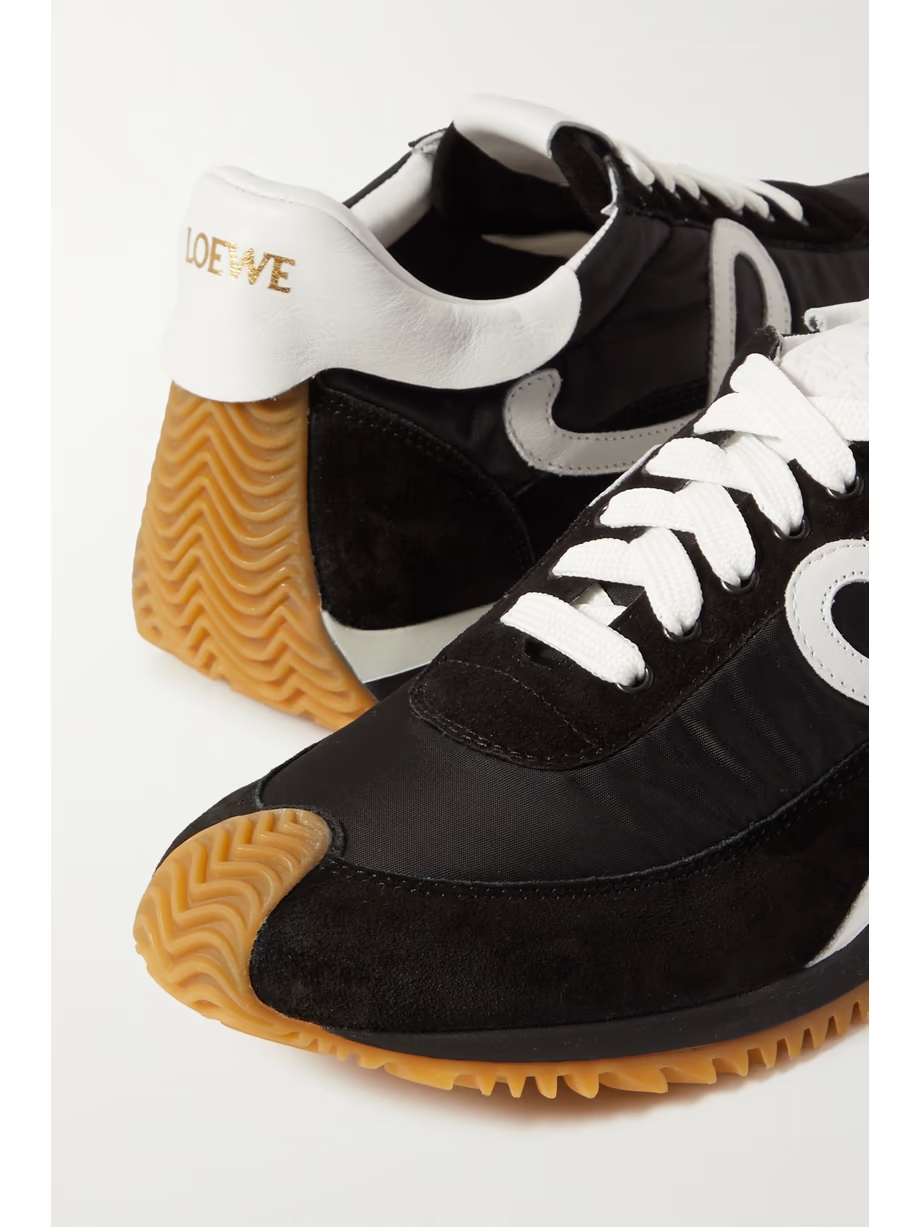 Flow logo-appliquéd leather and shell sneakers Flow logo-appliquéd leather and shell sneakers