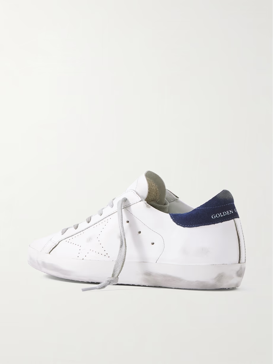 Superstar distressed leather and suede sneakers Superstar distressed leather and suede sneakers