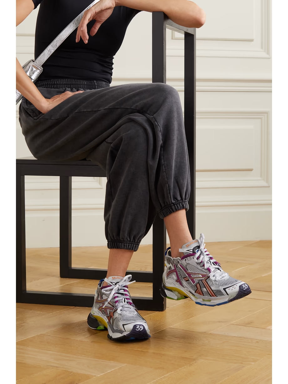 Runner rubber-trimmed mesh and nylon sneakers Runner rubber-trimmed mesh and nylon sneakers