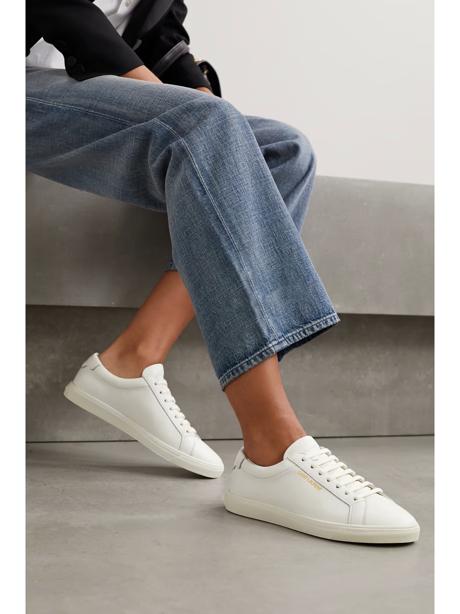 Andy logo-print leather sneakers Andy logo-print leather sneakers