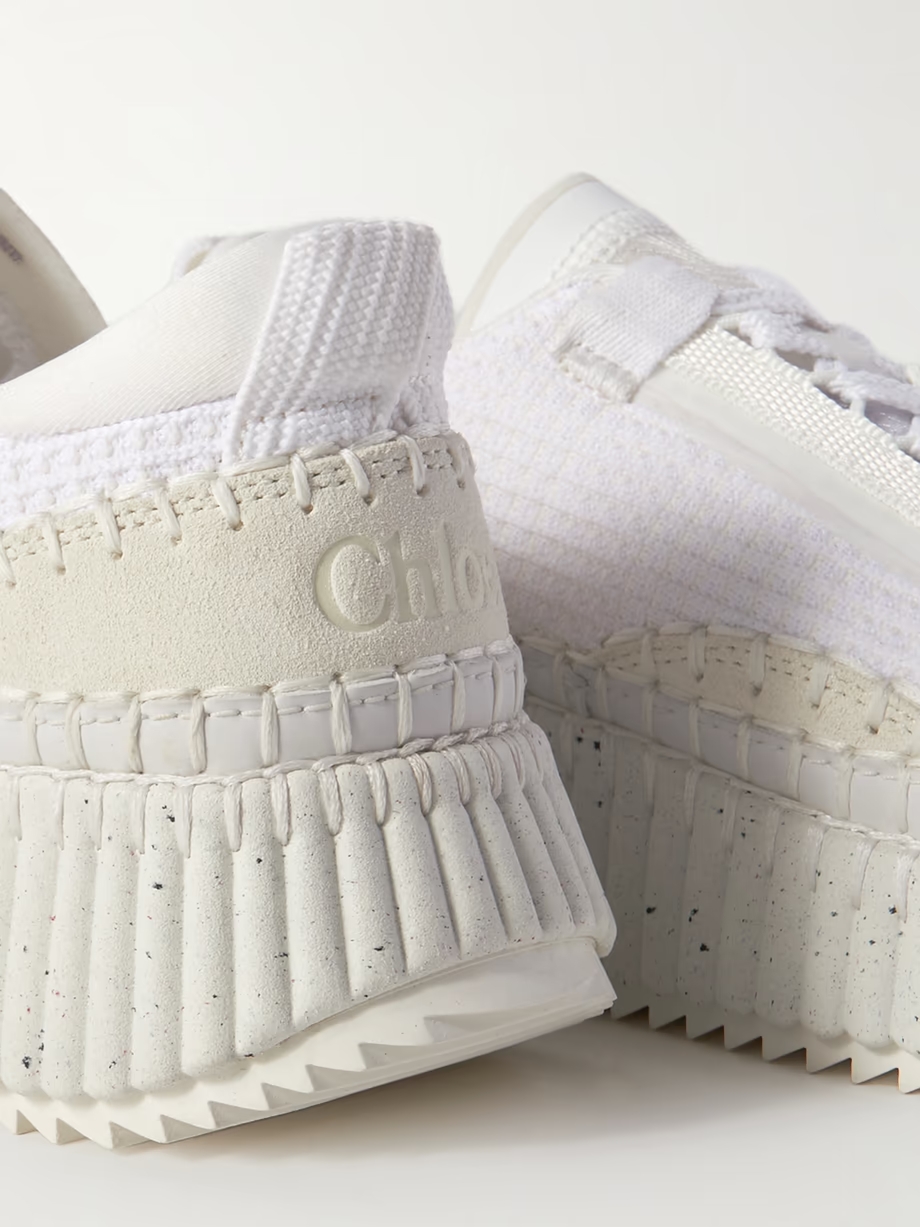 Nama embroidered suede and recycled mesh sneakers Nama embroidered suede and recycled mesh sneakers