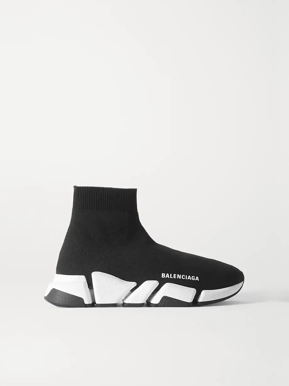Speed 2.0 logo-print stretch-knit high-top sneakers Speed 2.0 logo-print stretch-knit high-top sneakers
