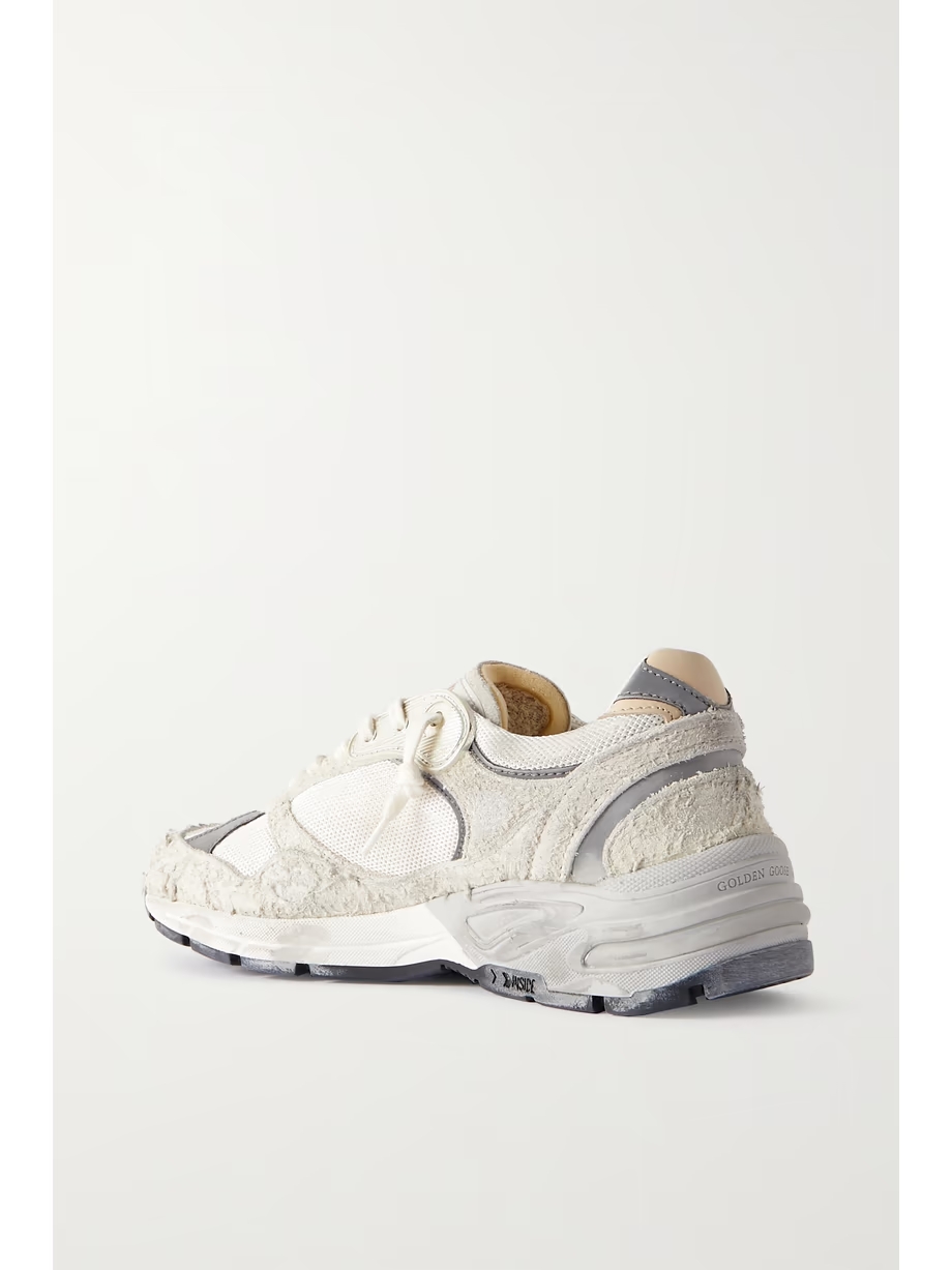 Dad-Star distressed leather-trimmed mesh and suede sneakers Dad-Star distressed leather-trimmed mesh and suede sneakers
