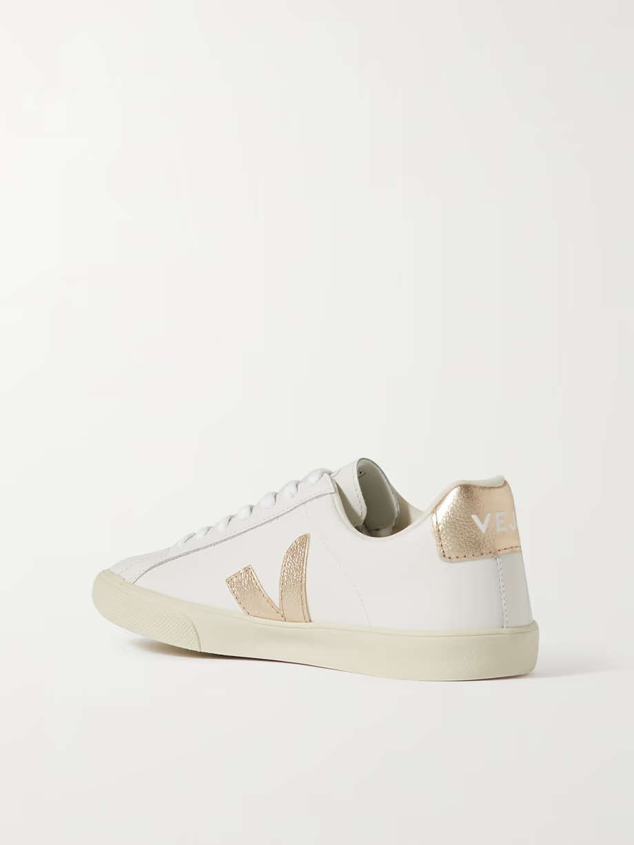 + NET SUSTAIN Esplar metallic-trimmed leather sneakers + NET SUSTAIN Esplar metallic-trimmed leather sneakers