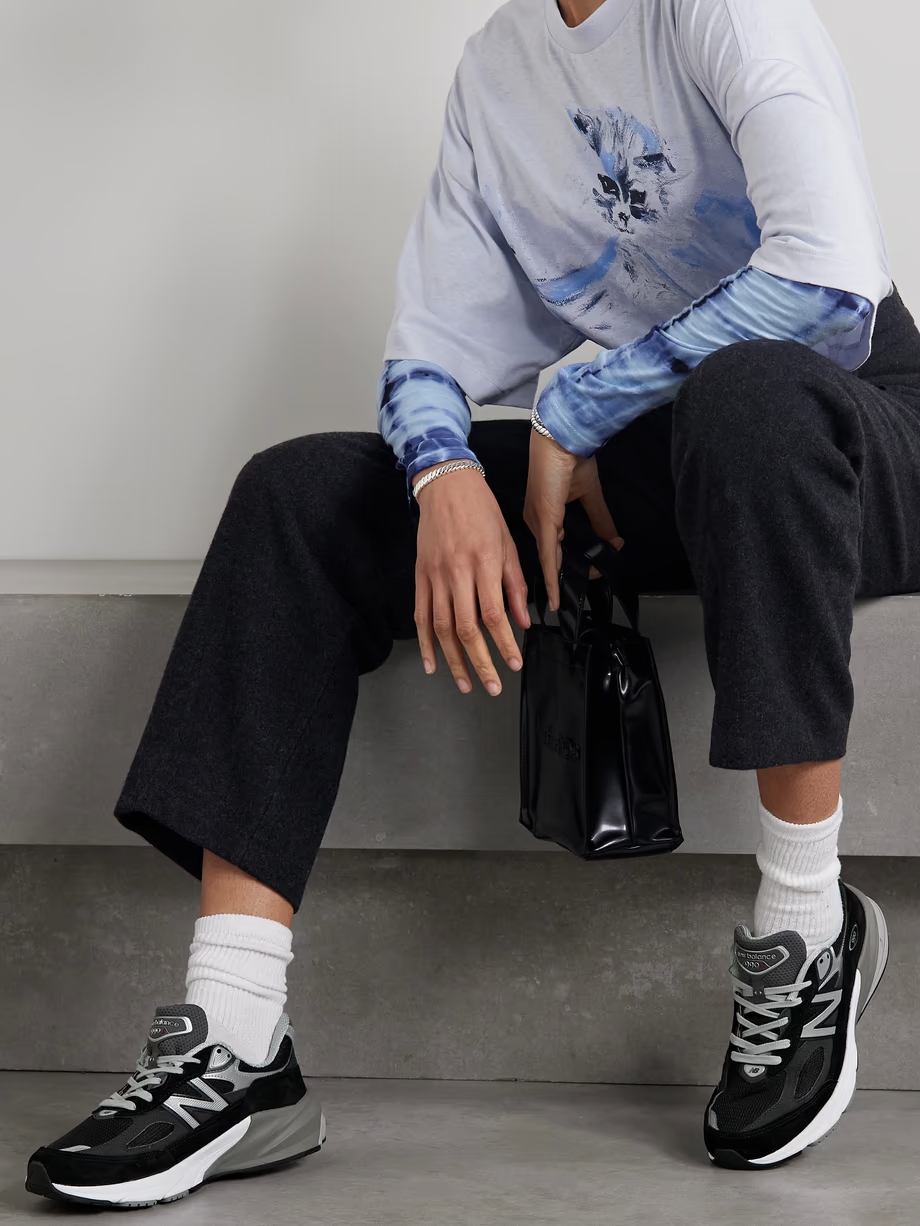 Made in USA 990v6 leather-trimmed mesh and suede sneakers Made in USA 990v6 leather-trimmed mesh and suede sneakers