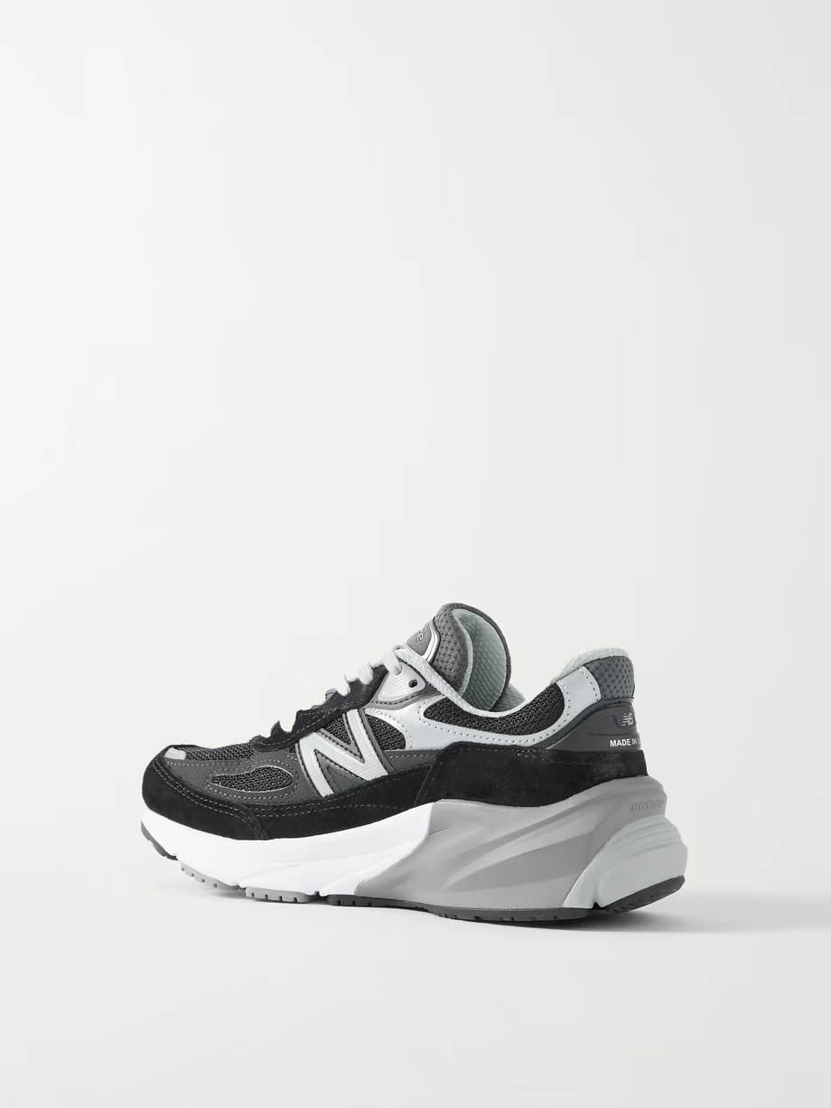 Made in USA 990v6 leather-trimmed mesh and suede sneakers Made in USA 990v6 leather-trimmed mesh and suede sneakers