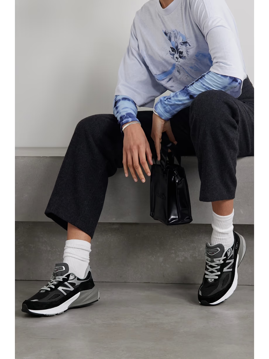 Made in USA 990v6 leather-trimmed mesh and suede sneakers Made in USA 990v6 leather-trimmed mesh and suede sneakers