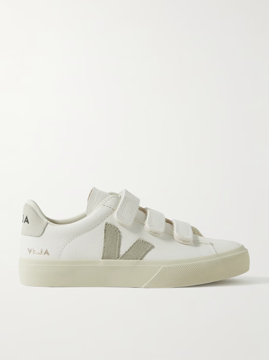 Recife suede-trimmed leather sneakers Recife suede-trimmed leather sneakers