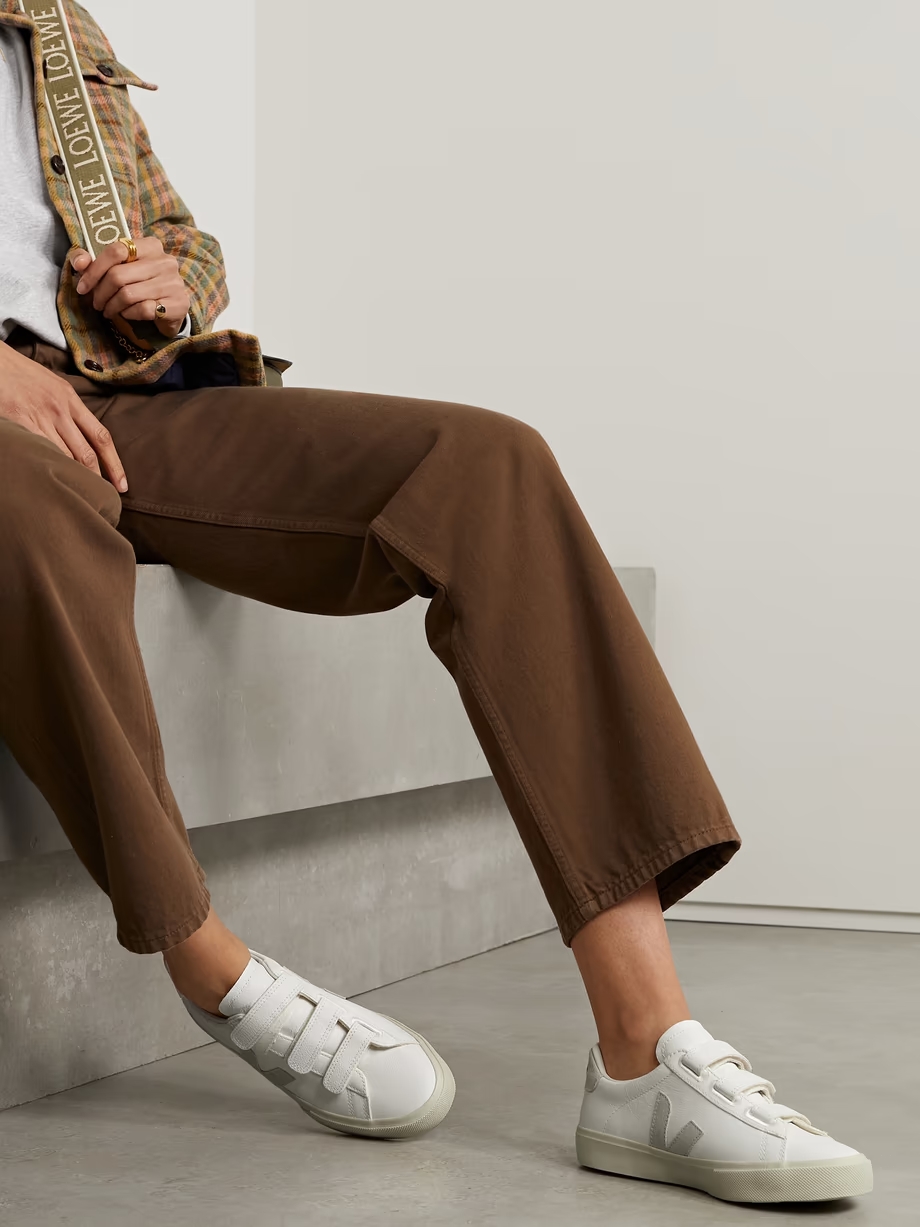 Recife suede-trimmed leather sneakers Recife suede-trimmed leather sneakers